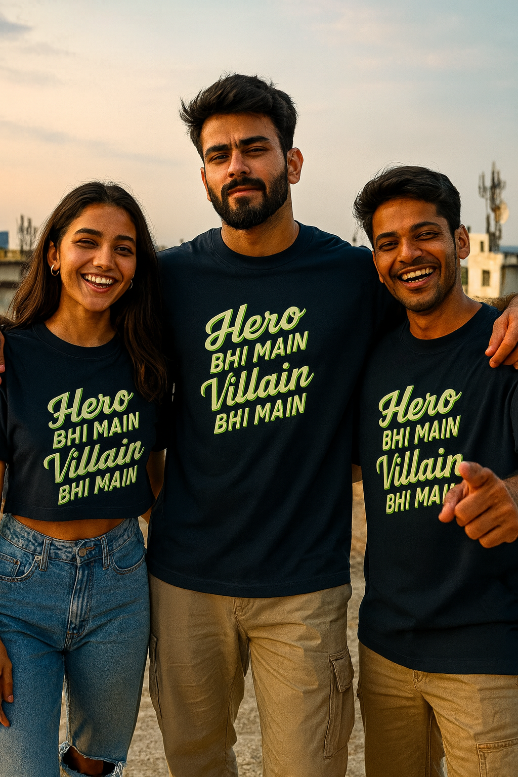 "Hero Bhi Main Villain Bhi Main" Tshirt